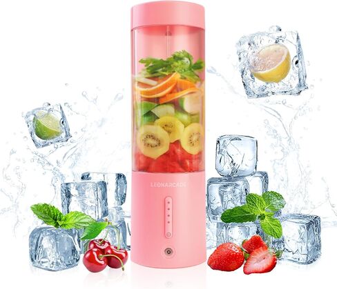 خلاط محمول للمخفوقات والسموذي، خلاطات بحجم شخصي مع كوب خلاط 16 اونصة، خلاط صغير قابل لاعادة الشحن، عصارة محمولة in Kuwait