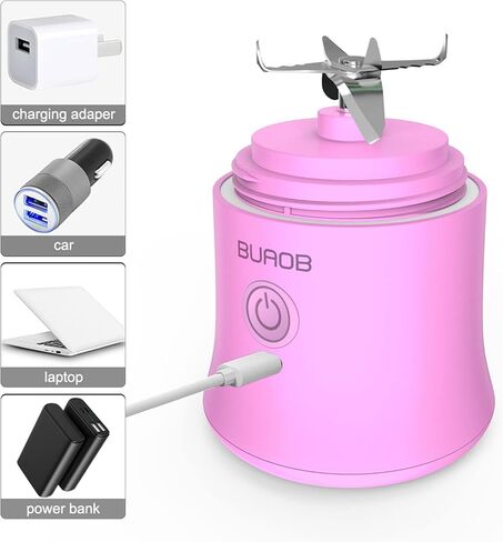 خلاط محمول، خلاط بحجم شخصي للمخفوقات والعصائر مع 6 شفرات، خلاط صغير 20 اونصة، خلاط صغير قابل لاعادة الشحن بمنفذ USB للمطبخ وصالة الالعاب الرياضية والسفر والمكتب in Kuwait