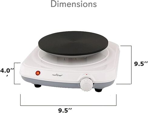 NutriChef Electric Countertop Single Food Burner-Buffet Hot Plate Dish Warmer with Adjustable Temp,LED Light-Use with Stainless Steel,Cast Iron,Magnetic Cookwares-Home,Camping-PKST11 in Saudi Arabia