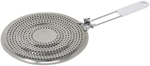 Home-X Stainless Steel Heat Diffuser for Gas and Electric Stove, Induction Cooktop Compatibility, Simmer Plate, Even Heat Distribution, Food Warmer, Flame Guard for Gas Top Cooking, Cool-Touch Handle in Saudi Arabia
