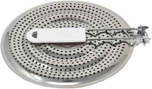 Home-X Stainless Steel Heat Diffuser for Gas and Electric Stove, Induction Cooktop Compatibility, Simmer Plate, Even Heat Distribution, Food Warmer, Flame Guard for Gas Top Cooking, Cool-Touch Handle in Saudi Arabia