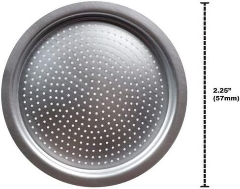 Univen 2.25" (57mm) Espresso Filter and Gasket Seals Compatible with Bialetti 3 Cup Aluminum Espresso Makers in Kuwait