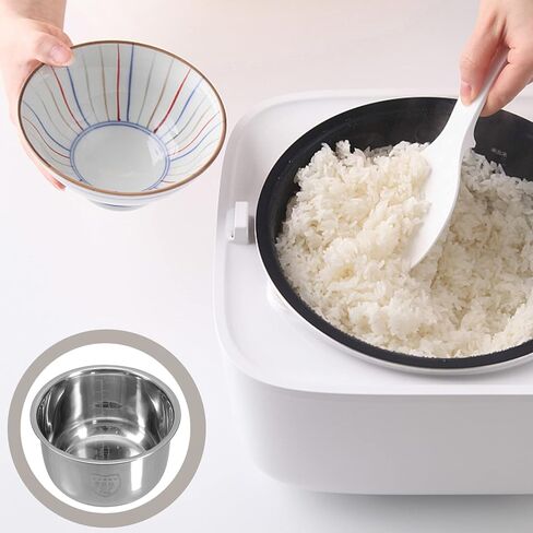 Zerodeko 2L Rice Cooker Inner Pot Replacement, Stainless Steel Rice Cooker Non Stick Inner Pot, Traditional Pressure Cooker Bowl Electric Cooker Accessories in Kuwait