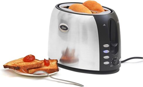 Oster 2 Slice Toaster, Brushed Stainless Steel (TSSTJC5BBK) in Saudi Arabia