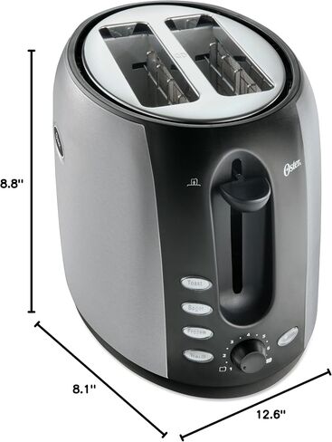 Oster 2 Slice Toaster, Brushed Stainless Steel (TSSTJC5BBK) in Saudi Arabia