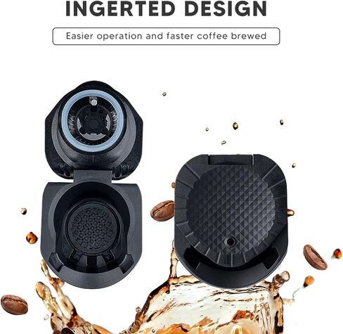 كوب فلتر كبسولة القهوة القابل لإعادة الاستخدام من VTOSEN لنسكافية دولتشي غوستو - كوب كبسولة القهوة مع حامل - ملحقات ماكينة القهوة - محلول فلتر القهوة - أوعية فلتر القهوة البديلة in Kuwait