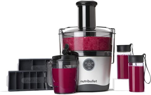 NutriBullet Juicer Pro Centrifugal Juicer Machine for Fruit, Vegetables, and Food Prep, 27 Ounces/1.5 Liters, 1000 Watts, Silver, NBJ50200 in Saudi Arabia