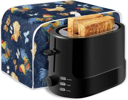 Sunflower Rooster Toaster Cover for 4 Slice, Chicken Print Small Kitchen Appliance Dust Cover for Toasters, Microwave, Bread Maker in Kuwait
