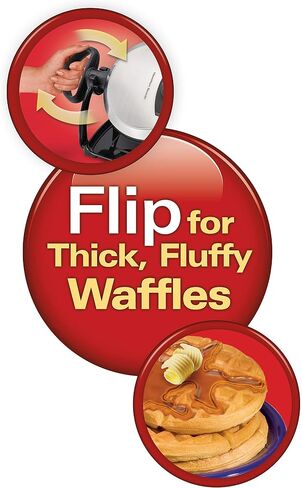 Hamilton Beach Flip Belgian Waffle Maker with Browning Control, Non-Stick Grids, Indicator Lights, Lid Lock and Drip Tray, Stainless Steel (26010R) in Saudi Arabia