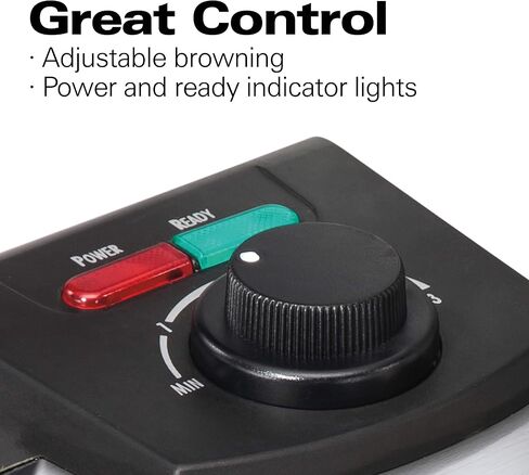 Hamilton Beach Flip Belgian Waffle Maker with Browning Control, Non-Stick Grids, Indicator Lights, Lid Lock and Drip Tray, Stainless Steel (26010R) in Saudi Arabia