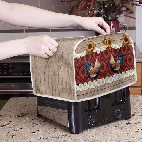 Bread Toaster Oven Dustproof Cover Fingerprint Protection Heat-Resistant Toaster Cover Universal 11.4'' x 7.9'' x 7.5'' Fits for Most Standard 2 Slice Toasters, Autumn Leaf Squirrel in Saudi Arabia