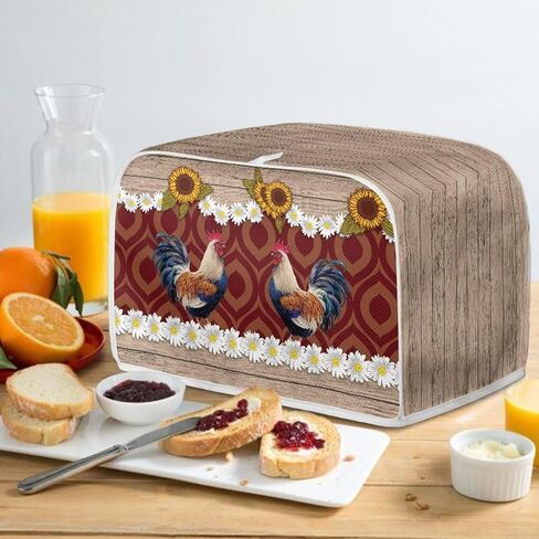 Bread Toaster Oven Dustproof Cover Fingerprint Protection Heat-Resistant Toaster Cover Universal 11.4'' x 7.9'' x 7.5'' Fits for Most Standard 2 Slice Toasters, Autumn Leaf Squirrel in Saudi Arabia