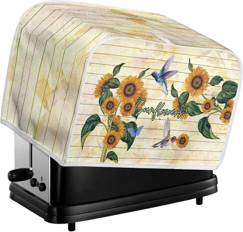 غطاء محمصة الخبز من Psesaysky Sunflower Rooster مناسب لمعظم المحامص القياسية وصانع الخبز وفرن Pscrowave وواقي الغبار وبصمات الأصابع in Kuwait
