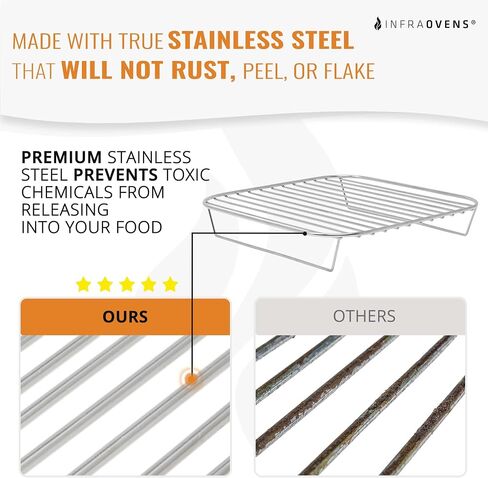 Air Fryer Rack Accessories Compatible with Ninja Crispi, Bella, Cosori, Secura, Insignia, Philips, Kalorik + More, Stainless Steel Extra Large XL Silicone Mat, Accessorios para Freidora de Aire in Saudi Arabia