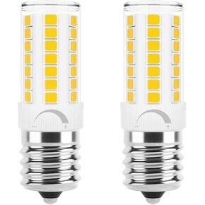 E17 Led Bulb Microwave Oven Light, Over Stove Appliance Replacement 40W Incandescent for Refrigerator, Range Hood, Dimmable, 120V 5W 450LM Daylight White 6000K, E17 Intermediate Base, Pack of 2 in Saudi Arabia