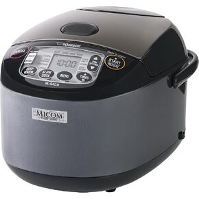 Zojirushi NL-GAC10BM 5.5 Cup Uncooked Umami Micom Rice Cooker and Warmer (Metallic Black)