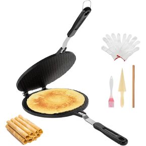 Dyna-Living Waffle Cone Maker for Home Use Ice Cream Cone Maker 6.7'' Waffle Maker Non-stick Egg Roll Maker Waffle Bowl Maker for DIY Ice Cream Waffle Cone Desserts
