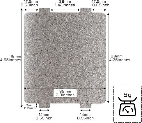 6 قطع غطاء موجي رقائق الميكا أفران لإصلاح قطع الغيار اكسسوارات العزل الحراري (108 مم × 99 مم) in Kuwait