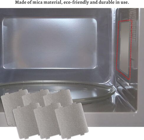 6 قطع غطاء موجي رقائق الميكا أفران لإصلاح قطع الغيار اكسسوارات العزل الحراري (108 مم × 99 مم) in Kuwait