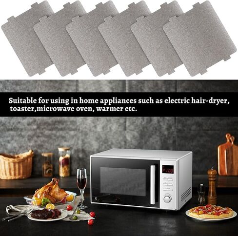 6 قطع غطاء موجي رقائق الميكا أفران لإصلاح قطع الغيار اكسسوارات العزل الحراري (108 مم × 99 مم) in Kuwait