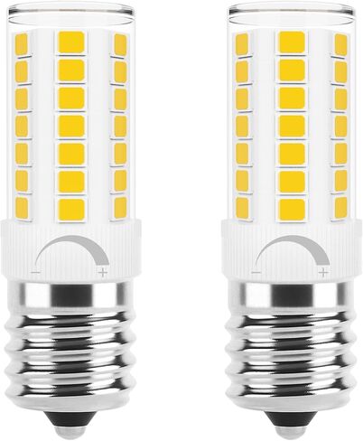 E17 Led Bulb Microwave Oven Light, Over Stove Appliance Replacement 40W Incandescent for Refrigerator, Range Hood, Dimmable, 120V 5W 450LM Daylight White 6000K, E17 Intermediate Base, Pack of 2 in Kuwait