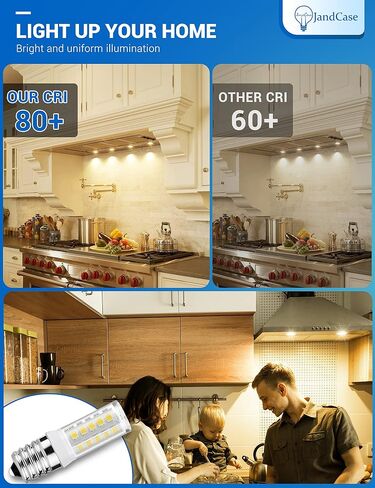 JandCase Microwave Light Bulbs Under Hood,E17 LED Bulb 40W Equivalent,6000K in Saudi Arabia