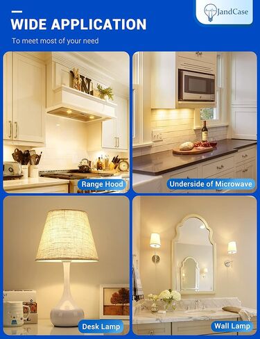 JandCase Microwave Light Bulbs Under Hood,E17 LED Bulb 40W Equivalent,6000K in Saudi Arabia