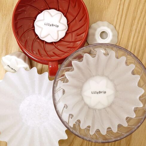 ليلي دريب مجموعة ماكينة تحضير القهوة من السيراميك تجعل مذاق القهوة أفضل، ماكينة تحضير القهوة بالتنقيط اليدوي بالتساوي مع استخلاص أفضل، مجموعة منقطة القهوة تحسن معدل التدفق، تناسب V60، اوريغامي - لوتوس in Kuwait