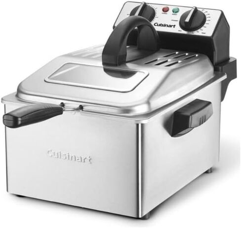 مجموعة المقلاة العميقة Cuisinart سعة 4 كوارت مع ملاقط المطبخ (عبوتان) (3 قطع) in Saudi Arabia