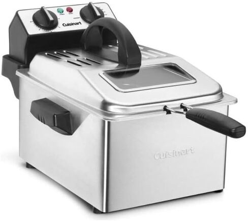 مجموعة المقلاة العميقة Cuisinart سعة 4 كوارت مع ملاقط المطبخ (عبوتان) (3 قطع) in Saudi Arabia