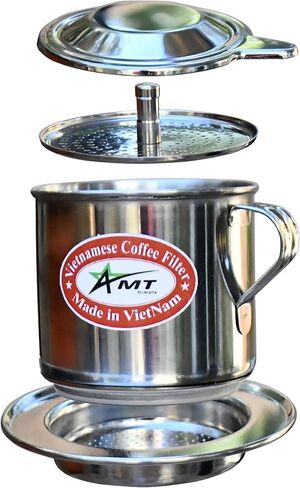 AMT 6.5 oz Coffee Maker, Phin Filter, Screw Down Coffee Dripper for Vietnamese Style Coffee at Home or Office in Kuwait
