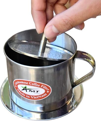 AMT 6.5 oz Coffee Maker, Phin Filter, Screw Down Coffee Dripper for Vietnamese Style Coffee at Home or Office in Kuwait