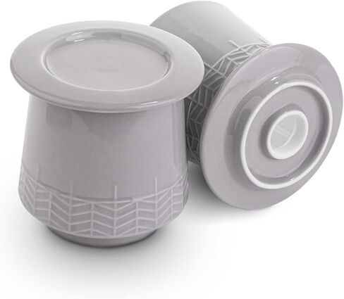 ماكينة تحضير القهوة مع كوب من لونافيتا، ماكينة تحضير القهوة بالتقطير من السيراميك، ماكينة تحضير القهوة اليدوية للاستخدام مرة واحدة للمنزل والمطبخ والمكتب والمقهى (رمادي) in Kuwait