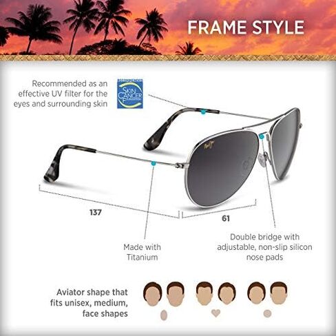 Maui Jim Mavericks Aviator Sunglasses in Saudi Arabia