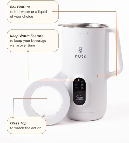 حزمة NUTR Machine وNUTR Blends: صانع حليب الجوز الأوتوماتيكي، والحليب النباتي محلي الصنع، والمشروبات غير الألبان، ومزيج مسحوق الصحة والعافية، والفراولة in Kuwait