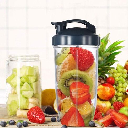 Upgrade Blender Cup and Blade Fit for Nutribullet 600w/900w, Replacement Parts 24oz Cup and Extractor Blade, Blender Accessories (2 Pcs) in Kuwait