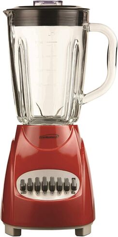 Brentwood Blender with Glass Jar, 12-Speed + Pulse, Red in Saudi Arabia