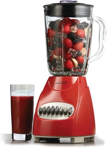 Brentwood Blender with Glass Jar, 12-Speed + Pulse, Red in Saudi Arabia