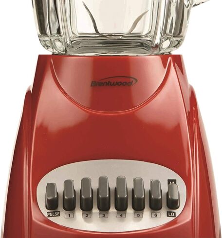 Brentwood Blender with Glass Jar, 12-Speed + Pulse, Red in Saudi Arabia