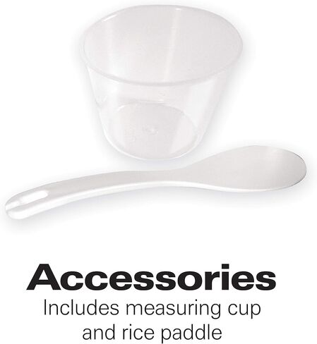 Hamilton Beach Mini Rice Cooker & Food Steamer, 8 Cups Cooked (4 Uncooked), With Steam & Rinse Basket, White (37508) in Saudi Arabia