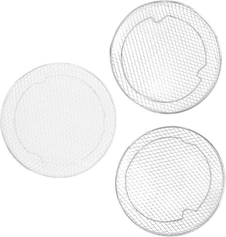 Air Fryer Rack, 3Pcs Air Fryer Dehydrator Racks Stackable Food Grade Stainless Steel Fruit Meat Dehydration Air Fryer Rack for Air Fryer in Saudi Arabia