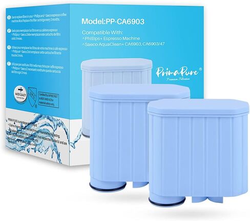 2-Pack PrimaPure Espresso Coffee Machine Water Filter Replacement For Philips Saeco AquaClean CA6903 Certified To NSF/ANSI 42 by IAPMO R&T in Saudi Arabia