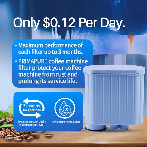 2-Pack PrimaPure Espresso Coffee Machine Water Filter Replacement For Philips Saeco AquaClean CA6903 Certified To NSF/ANSI 42 by IAPMO R&T in Saudi Arabia