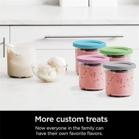 Ice Cream Category Ninja Ice Cream Category NC299AMZ NC300 Series Ice Cream Maker Dishwasher Safe Leak Proof Cream Container Box Lid Pink/Green/Gray/Blue in Saudi Arabia