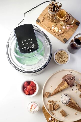 Tylr 2 Quarts Ice Cream Maker, Sorbet, Yogurt, Milkshakes, Smoothie and more, with One Touch program in as little as 20 minutes. in Saudi Arabia