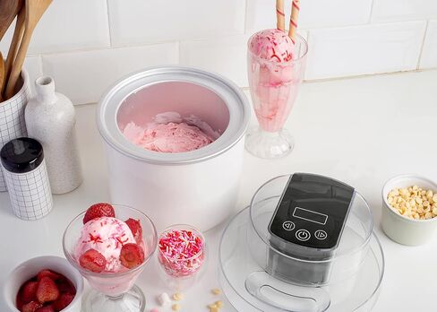 Tylr 2 Quarts Ice Cream Maker, Sorbet, Yogurt, Milkshakes, Smoothie and more, with One Touch program in as little as 20 minutes. in Saudi Arabia