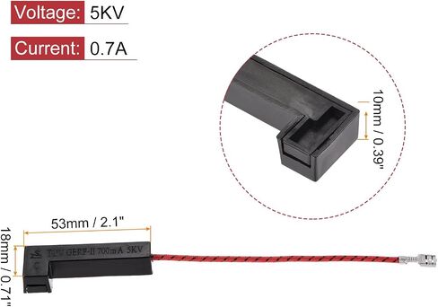 MECCANIXITY Microwave High Voltage Fuse 5KV 0.7A Replacement for Microwave Ovens Repair Parts in Saudi Arabia