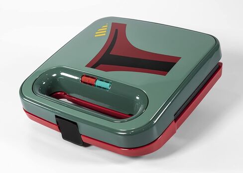 Uncanny Brands WM2-SRW-BBF Star Wars Boba Fett Double-Square Waffle Maker, 9" x 9", Green in Saudi Arabia
