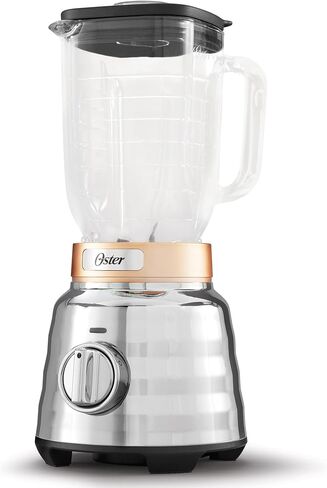 Oster Beehive Performance 3 Speed Turn Dial 7-Cup Blender, Countertop Small Kitchen Appliance with 1100 Watt Motor, Silver/Copper in Saudi Arabia