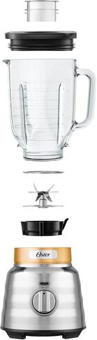 Oster Beehive Performance 3 Speed Turn Dial 7-Cup Blender, Countertop Small Kitchen Appliance with 1100 Watt Motor, Silver/Copper in Saudi Arabia